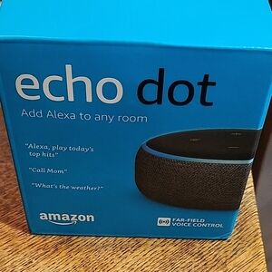 NIB Amazon Echo Dot in Blue with Alexa